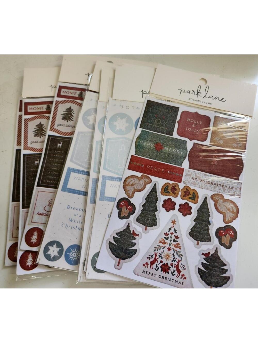Christmas And Winter Stickers Lot Of 9 - 60 Piece Sets